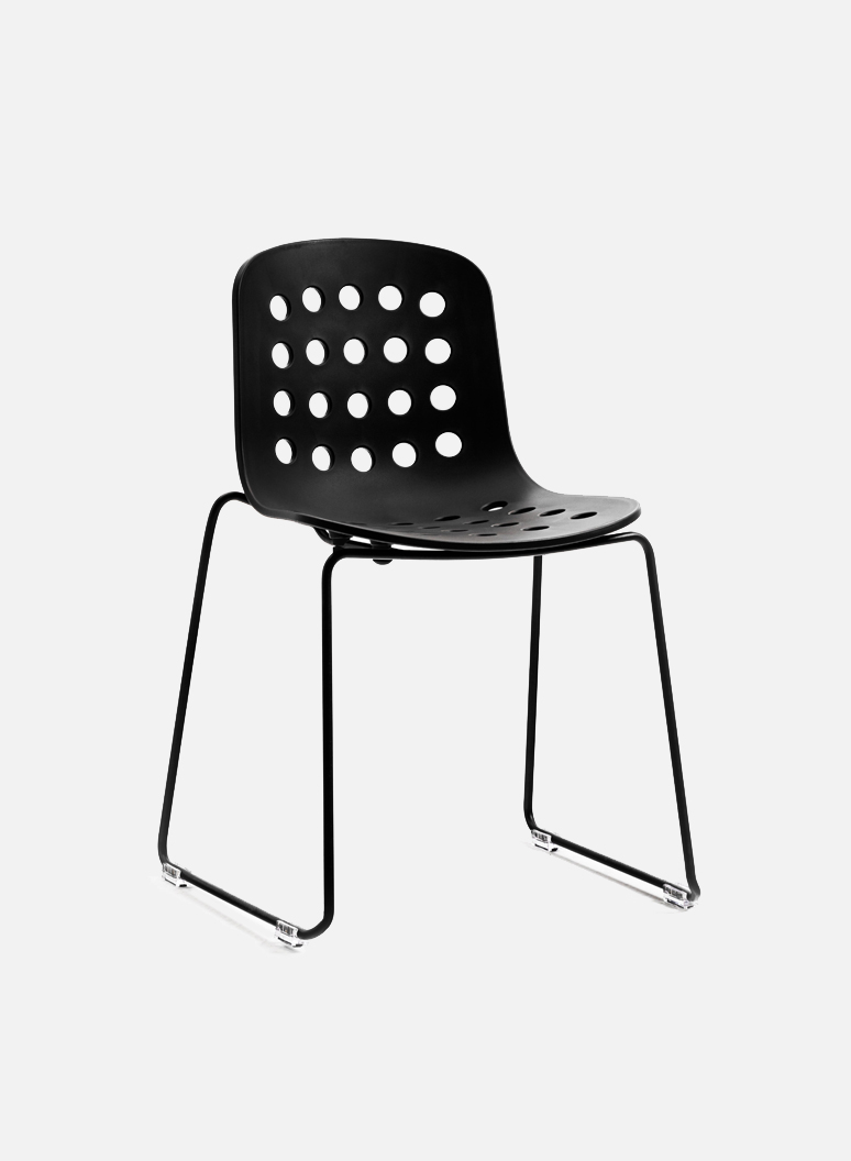 Holi Chair by TOOU | Holi sledge side chair open Black